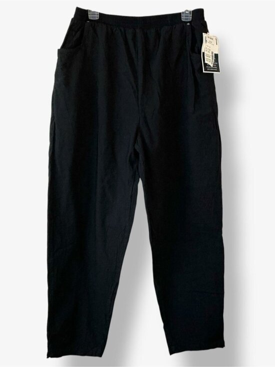 Fashion Bug Pants - Fashion Bug Black Pants 100% Cotton Pocket Elastic Waist 29” Inseam Plus 14/16